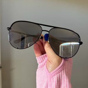 QUAY HIGH KEY Black Aviator Sunglasses